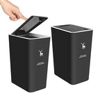 XPIY Trash Can with Lid, 2 Pack 4 Gallons/15 Liters Garbage Can with Press Top by XIPY