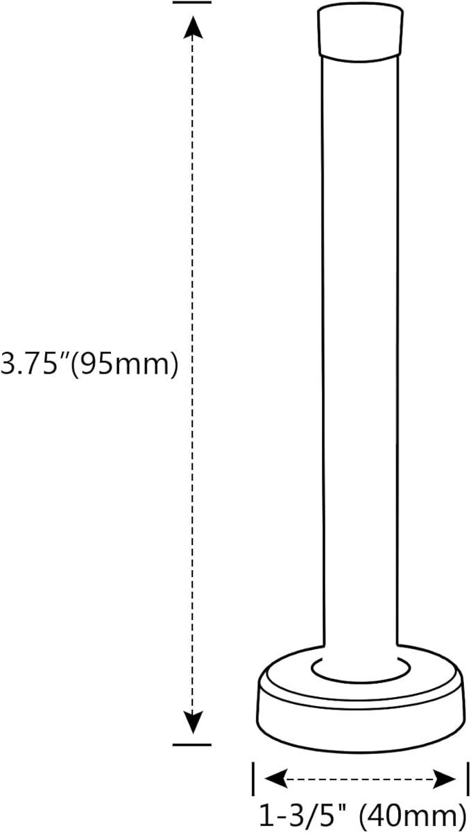 Door Stop, 4 Inch Long Door Stopper Wall Mounted, Stainless Steel, Brushed - Image 2