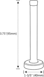 Door Stop, 4 Inch Long Door Stopper Wall Mounted, Stainless Steel, Brushed - Image 2