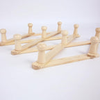 AMAPON Accordion Style Expandable Wall Wooden Coat Rack 10 Hooks Hang Hats - Image 5