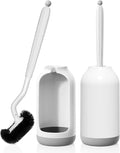 HAMITOR Toilet Bowl Brush Holder Set: 2 Pack Bathroom Deep Cleaning Toilet by HAMITOR
