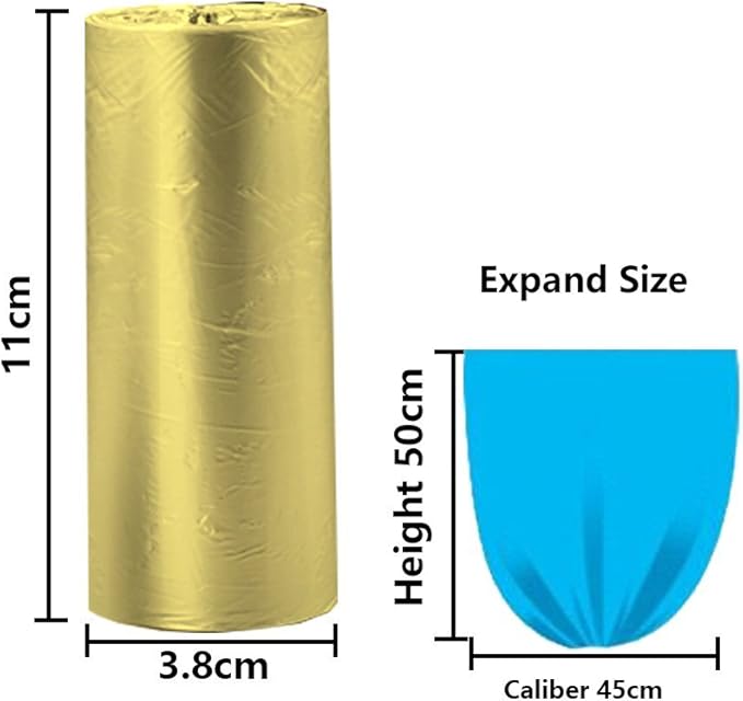 5 Rolls Small Trash Garbage Bags, 4 Gallon Strong Thin Material Disposable - Image 3