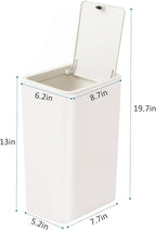 TIPGO Bathroom Trash Can with Lid, 10 Liter/ 2.6 Gallon Slim Garbage Can - Image 6