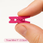 LWR CRAFTS Wooden Mini Clothespins 100 Per Pack 1" 2.5cm - Image 2