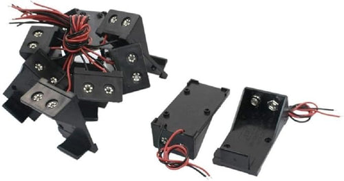 10pcs Two Wire Leads Spring Clip 9V Battery Holder Case Storage Box - Image 2