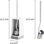 Marbarsse Bathroom Toilet Bowl Brush and Holder, Curved Design Dismount Toilet - Image 4