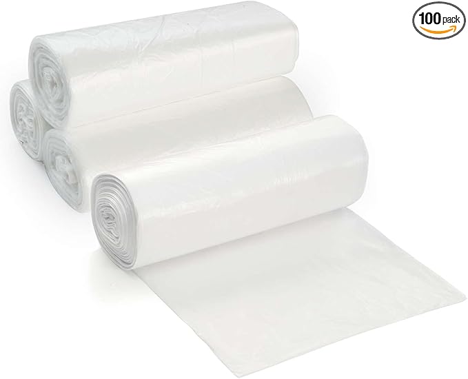 ProCure 7-10 Gallon Clear Garbage Can Liners, Lightweight, 8 Microns by ProCure