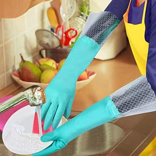 Elgood Reusable Long Dishwashing Cleaning Gloves - Image 8