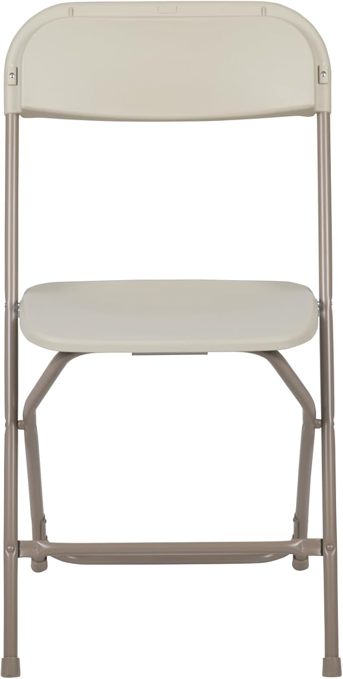 Flash Furniture Hercules Series Plastic Folding Chairs for Parties and Weddings, Stackable Commercial Event Seats, Set of 10, Beige - Image 13