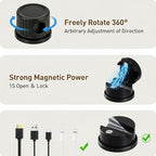 Magnetic Cable Organizer 8-Pack Glossy Black - Image 2