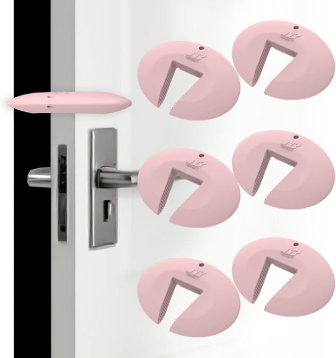 Door Pinch Guard and Door Slam Stopper, Durable Silicone Door Finger Pinch Guard by Neobay