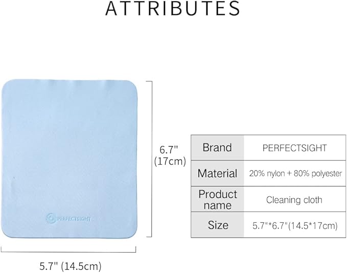 PERFECTSIGHT Microfiber Cleaning Cloths, 6 Pack Lint Free Glasses Cleaning Cloth - Image 6