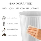 Monarch Abode Metal Bathroom Trash Can – Waste Basket - Image 3