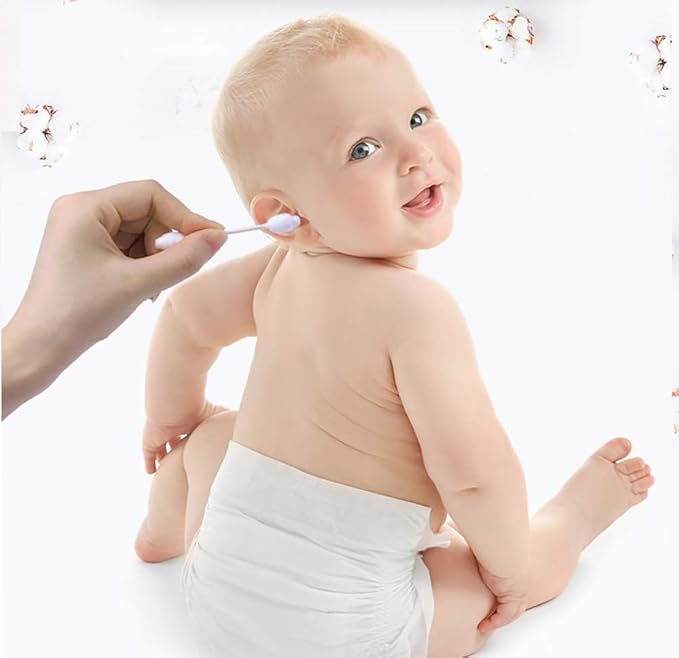 Baby Cotton Swabs, Organic Chlorine-Free Safety Swabs - Image 5