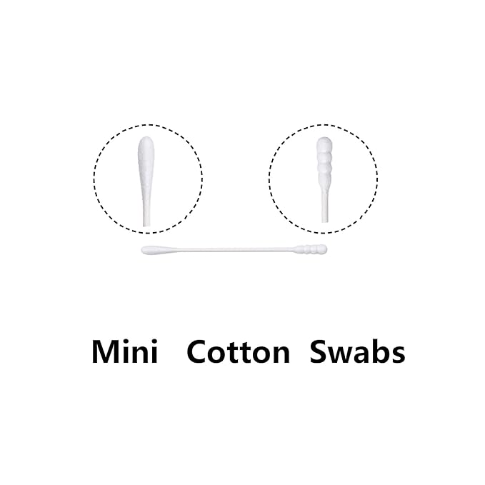 500pcs Mini Cotton Swabs with Paper Stick, Spiral/Round Cotton Bud, Tiny Cotton - Image 2
