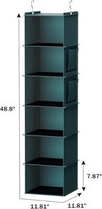 YOUDENOVA Hanging Closet Organizer, 6-Shelf Closet Hanging Storage Shelves - Image 3