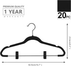 MIZGI Premium All Black Velvet Pants Hangers - Image 6