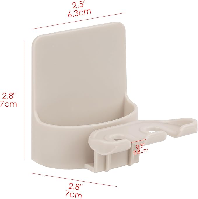 2 PCS Self-Adhesive Toothbrush Holders Wall Mounted, Water Proof Toothbrush Hook - Image 2