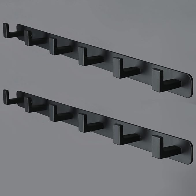 Coat Rack, Heavy Duty Stainless Steel 6 Tri Coat Hook Hanger, Wall Mounted Wall by Vanloory
