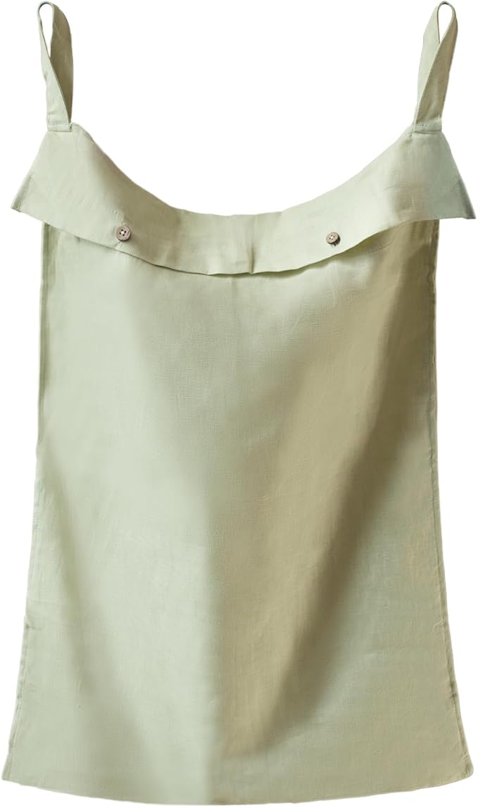 100% Linen Hanging Laundry Hamper Bag 20x27 Inch, Over the Door by INYOWAKI