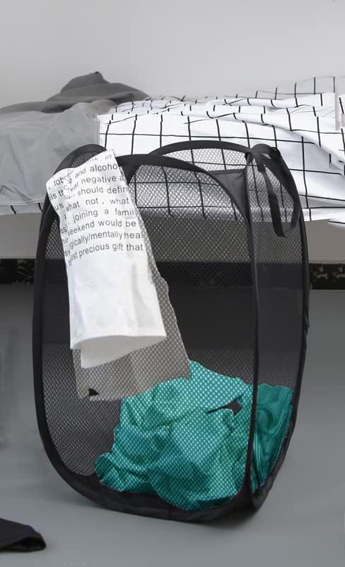 2 Pack Pop Up Laundry Hampers, Collapsible Mesh Laundry Basket, Foldable - Image 8