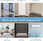 Hojoy 6 Pack Under Door Draft Stopper, Adjustable Door Sweep Anti-Collision - Image 5