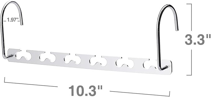 HOUSE DAY 10.5 Inch Closet Space Saving Wardrobe Clothing Magic Hangers - Image 7
