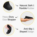 Door Stoppers for Bottom of Door – Rubber Door Stopper Wedge – Pack of 4 – Door - Image 8