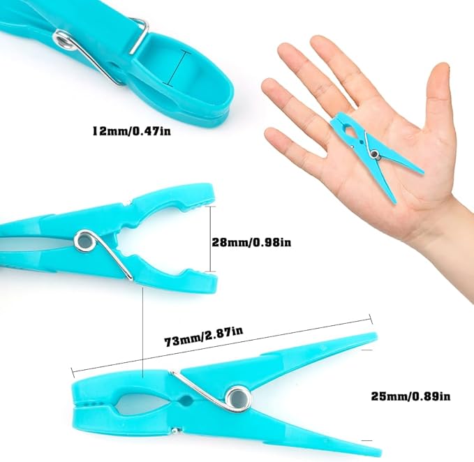 NZKNP 48Pcs Plastic Clothes Pins Heavy Duty, Laundry Clips - Image 2