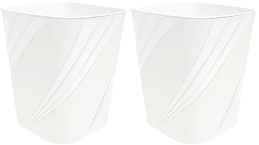 DAJITRE Small Plastic Trash Can Wastebasket Recycling Bin by DAJITRE
