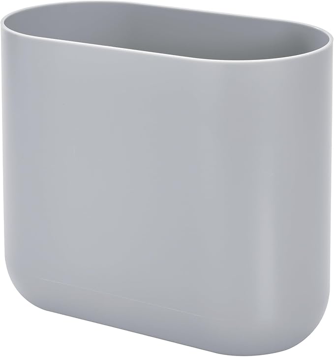 iDesign Small Slim Plastic Bathroom Trash Can, Garbage Can by iDesign