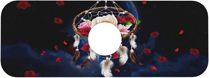 Dreamcatcher Rose Flowers Kitchen sink faucet pad, strong water absorption - Image 9