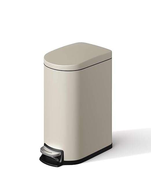 Garvee 2.6 gal / 10 L Metal Bathroom Trash Can by Garvee