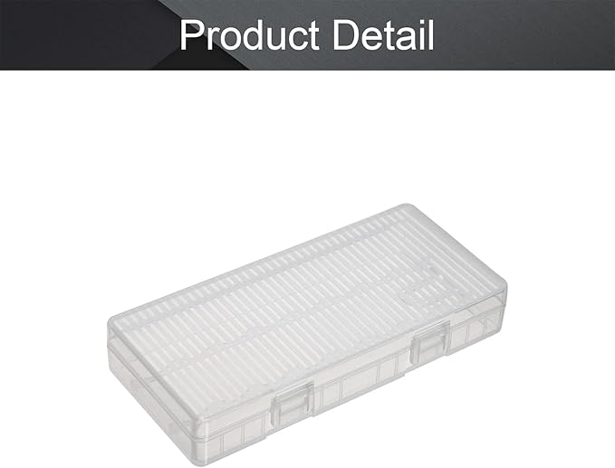 Fielect 8 x AA Battery Storage Case Holder Organizer Box Transparent - Image 4
