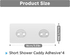 Lsnisni 4 Pack Shower Caddy Adhesive Replacement, Strong Adhesive Hooks - Image 2