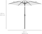 Best Choice Products 10ft Outdoor Table Compatible Steel Polyester Market Patio Umbrella w/Crank and Easy Push Button Tilt - Image 7