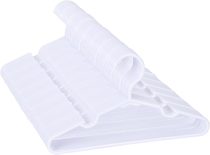 80 Pack White Kids Hangers 11.6 Inch by Mosearon