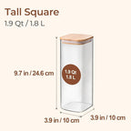 ComSaf 1.9 Qt Glass Storage Containers - Image 2