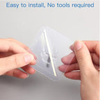 Adhesive Hooks, 12 Pack Heavy Duty Sticky Hooks, Transparent Removable Adhesive - Image 6