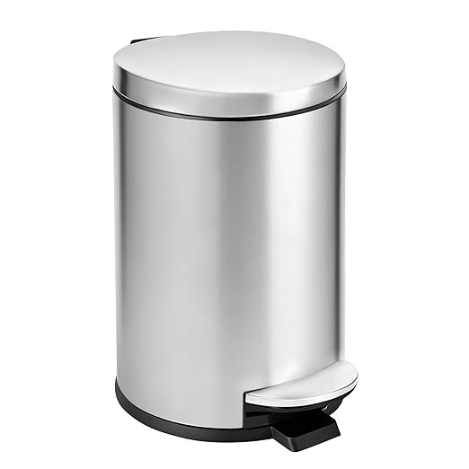 TIPGO Small Trash Can with Lid Soft Close, 4.5 Liters / 1.2 Gallon Bathroom by TIPGO