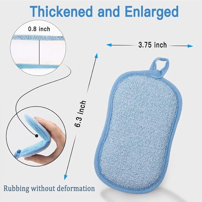 Dish Sponge Kitchen Sponges, Scrub Sponges, Double Sided Cleaning, Non Scratch - Image 3