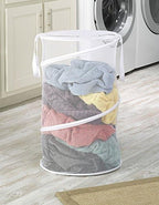 Whitmor 15-Inch Collapsible Hamper White - Image 3