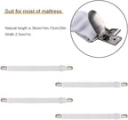 4Pcs Adjustable Bed Sheet Straps Clips, Elastic Mattress Sheet Fasteners Holder - Image 4