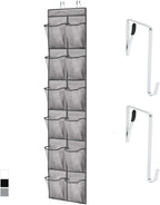 GORILLA GRIP Over the Door Shoe Organizer, 12 Large Breathable Mesh Pockets by GorillaGrip