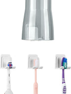 4 PCS Toothbrush Holder Wall Mounted by LUEXBOX