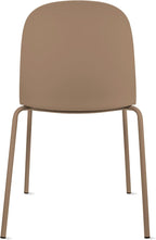 2xhome Parent Modern Stackable Armless Dining Chair | Plastic Shell Seat with Metal Legs | Indoor or Outdoor Use | Home Kitchen Patio (1, Brown, Padded Seat) - Image 6
