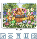 Easter Bunnies Eggs Dish Drying Mat - Image 2