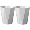 Bathroom Trash Can 1.8 Gallon Small Waste Basket Plastic Plastic Garbage Can by FocusesonthehomeFurnishing