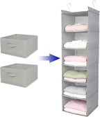 Hanging Shelf Closet Storage Organizer Removable Drawers ，Hanging Storage - Image 5