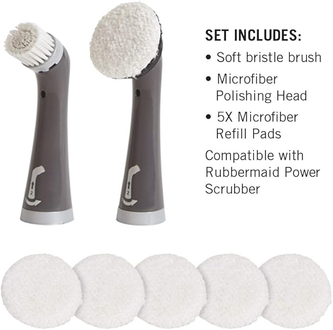 Rubbermaid Reveal Power Scrubber Attachable Soft Bristle & Velcro Head - Image 7